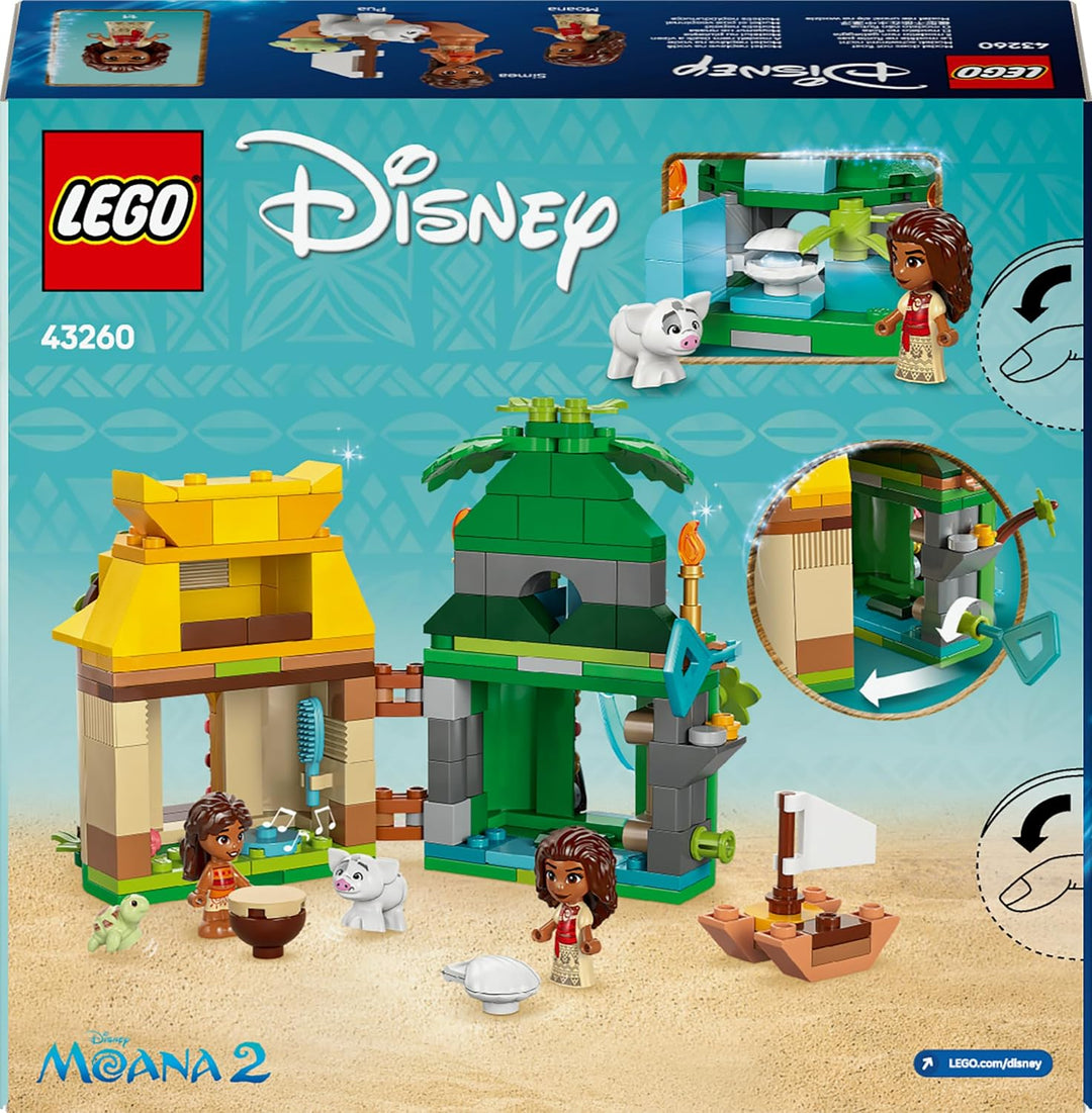 LEGO ǀ Disney Vaianas Inselspass, Bauset für Kinder, die gern fantasievoll Spielen, baubares Modell