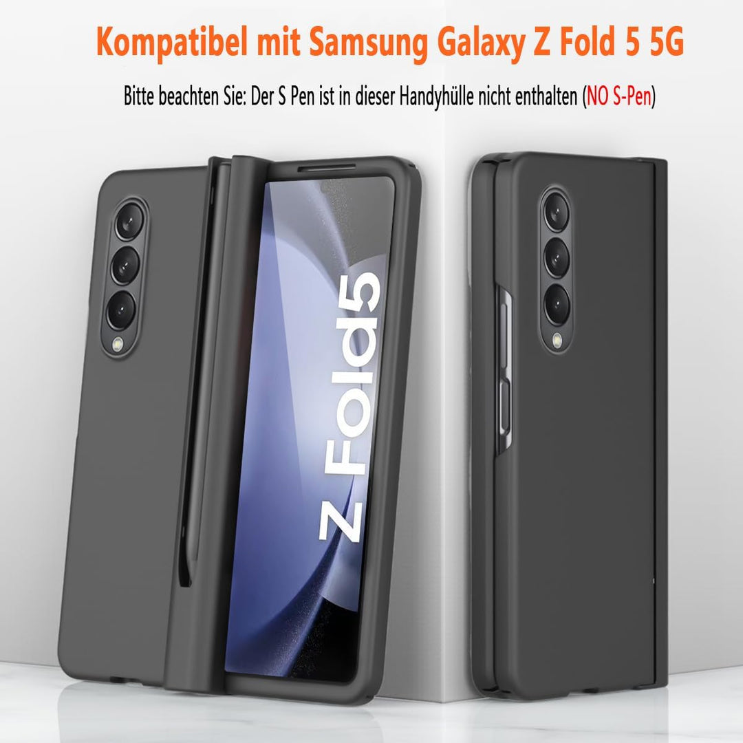 WEYNRBOX für Samsung Galaxy Z Fold 5 Hülle mit S Pen Halter,Samsung Z Fold 5 360 Grad Schutzhülle mi