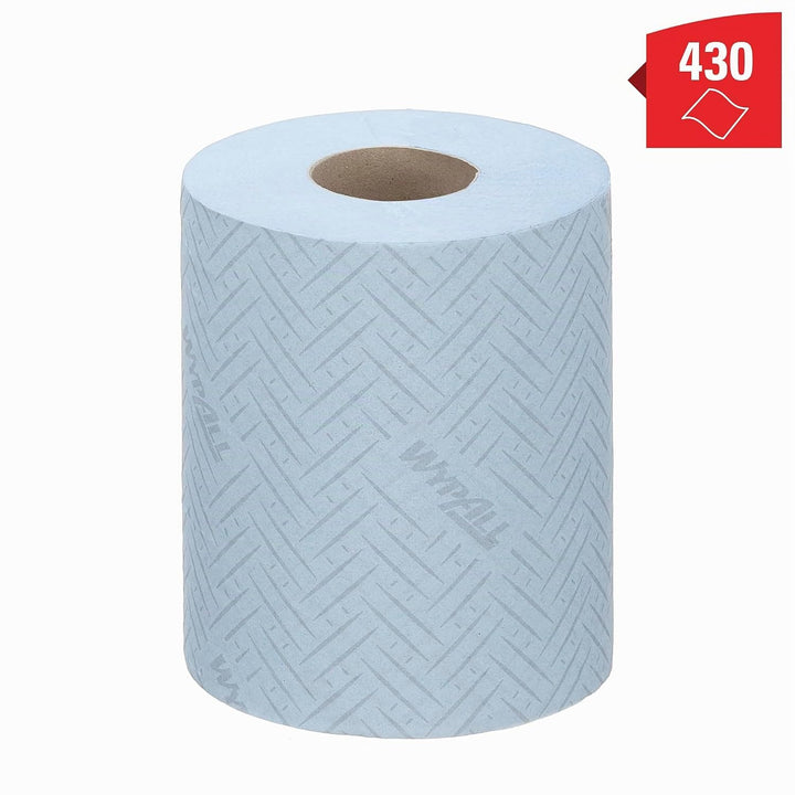 WypAll L10 Papierreinigungstücher, 1-lagige blaue Rolle mit Zentralentnahme, Reinigungstücher für Le