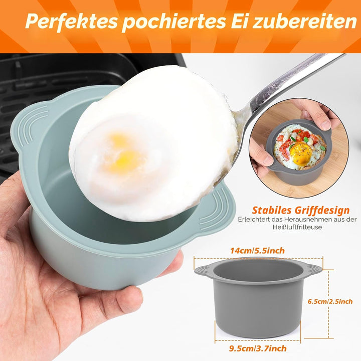 28 Stück Silikonform Heissluftfritteuse für Ninja Foodi Flexdrawer 10,4 l AF500EU, COSORI Heissluftf