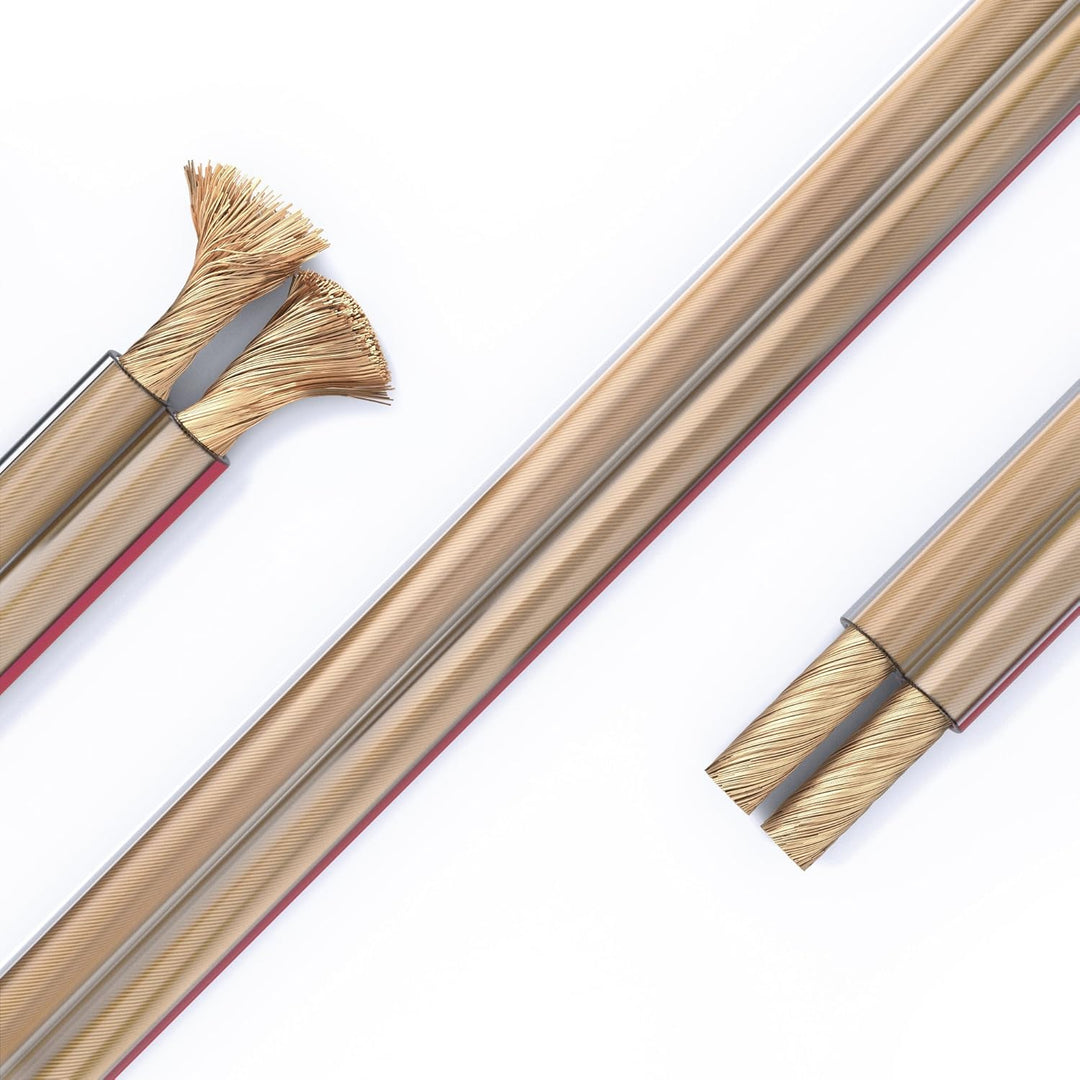 PureLink Lautsprecherkabel OFC 2x2,50mm² (0,20mm), 30,0m, transparent mit roter Kennlinie 30,00m 2 x