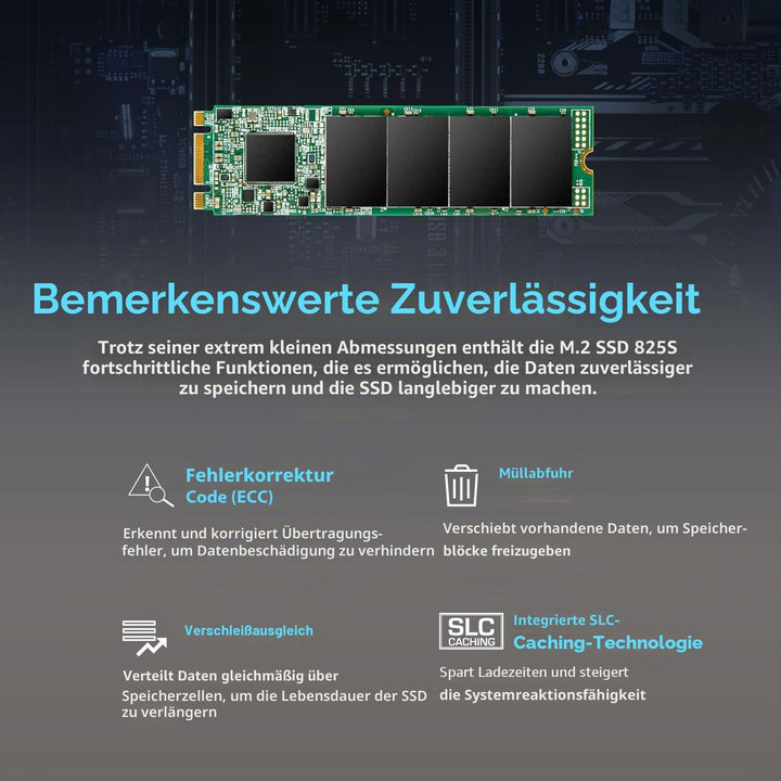 Transcend 2TB SATA III 6Gb/s MTS825S 80mm M.2 SSD (TS2TMTS825S)