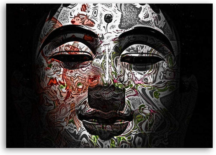 Leinwandbild XXL Feng Shui Wandbild Kunst Zen Schwarz 120x80 cm M14707 120x80 cm, M14707 120x80 cm