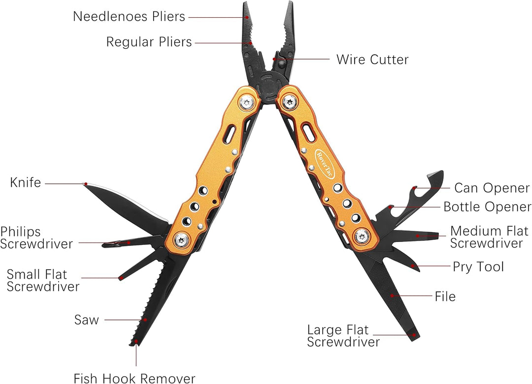 Geschenke für Papa Ehemann Freund: Geburtstagsgeschenke für Männer Ihn 14 in 1 Multitool Taschenmess