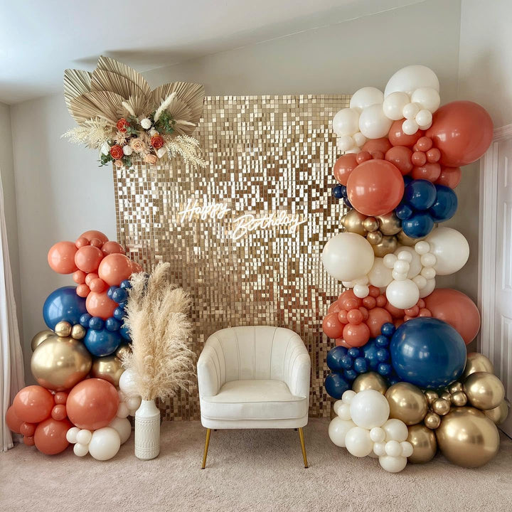 Kate Schimmernde Wand Hintergrund Champagner Gold Quadratisch Pailletten Glitzer Foto Hintergrund Pa