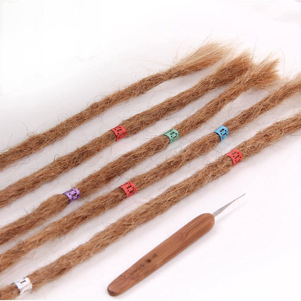 100% Echthaar Dreadlock Extensions 20 Zoll 5 Stränge/Pack Handgemachte Crochet Dreadlocks Extension