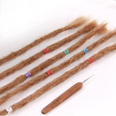 100% Echthaar Dreadlock Extensions 20 Zoll 5 Stränge/Pack Handgemachte Crochet Dreadlocks Extension