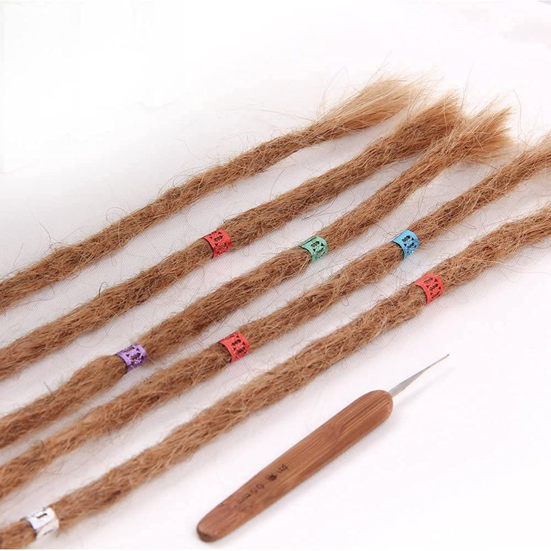 100% Echthaar Dreadlock Extensions 20 Zoll 5 Stränge/Pack Handgemachte Crochet Dreadlocks Extension
