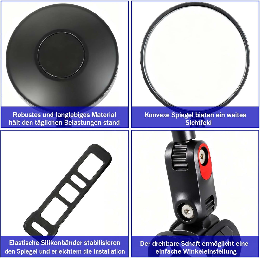 Rückspiegel Rückspiegel Elektroroller Zubehör, Kompatibel Mit G3 ZT3 Pro F3 F3 Pro E3 E3 Pro, Einste