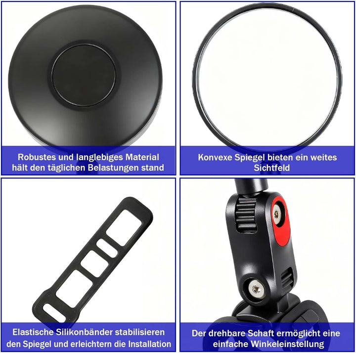 Rückspiegel Rückspiegel Elektroroller Zubehör, Kompatibel Mit G3 ZT3 Pro F3 F3 Pro E3 E3 Pro, Einste