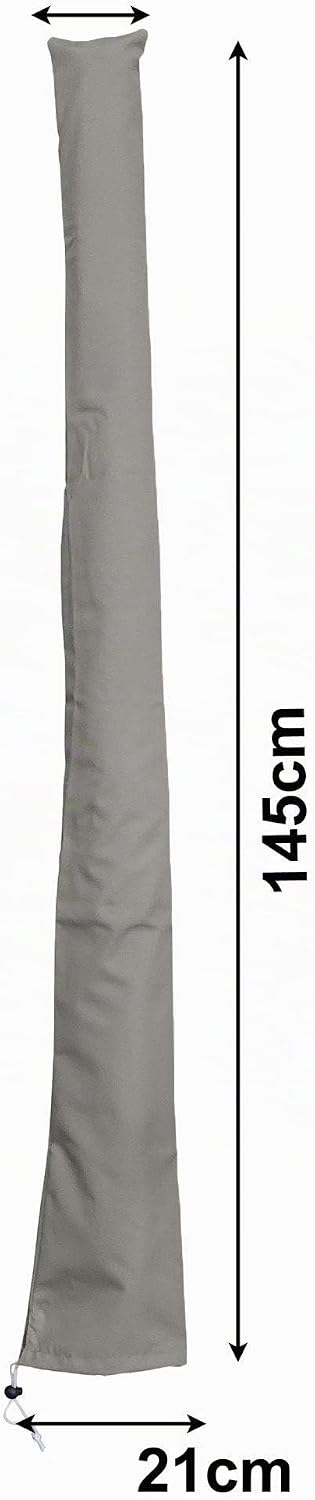 QUICK STAR Balkon Sonnenschirm 200x125cm Balkonschirm Rechteckig Knickbar Taupe Gartenschirm UV 50 m