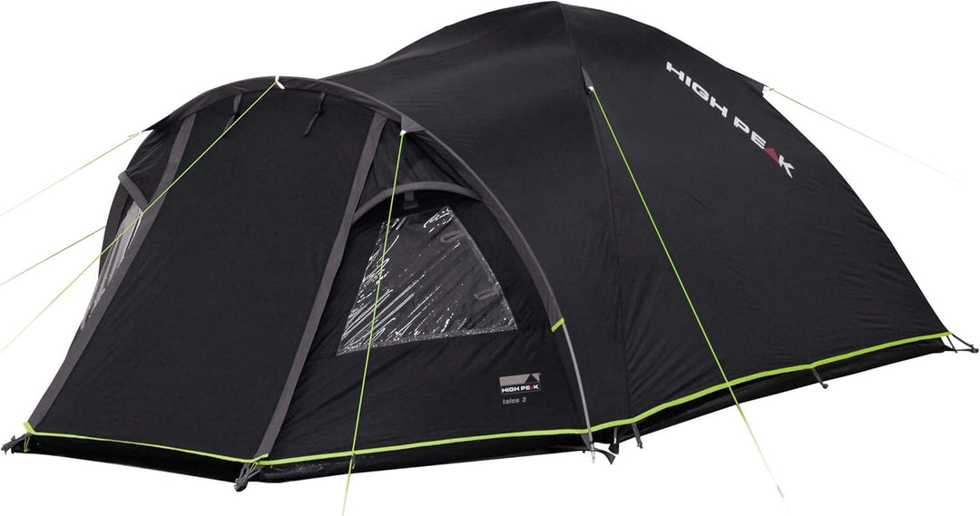 High Peak Kuppelzelt Talos 4, Campingzelt mit Vorbau, Iglu-Zelt für 4 Personen, doppelwandig, 4.000