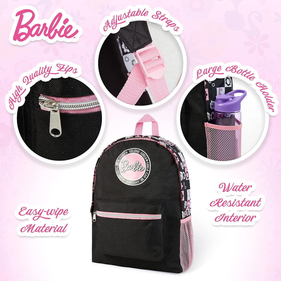 Barbie Kinderrucksack Mädchen, Geräumig Kinderrucksack mit Verstellbaren Trägern, Kindergarten Rucks