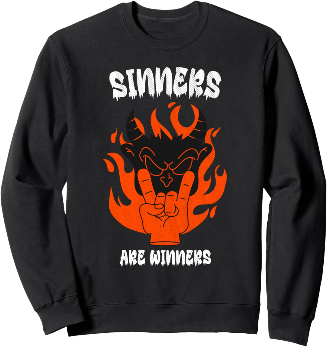 Sünder sind Gewinner Satanische Dame Teufel Satan Sweatshirt