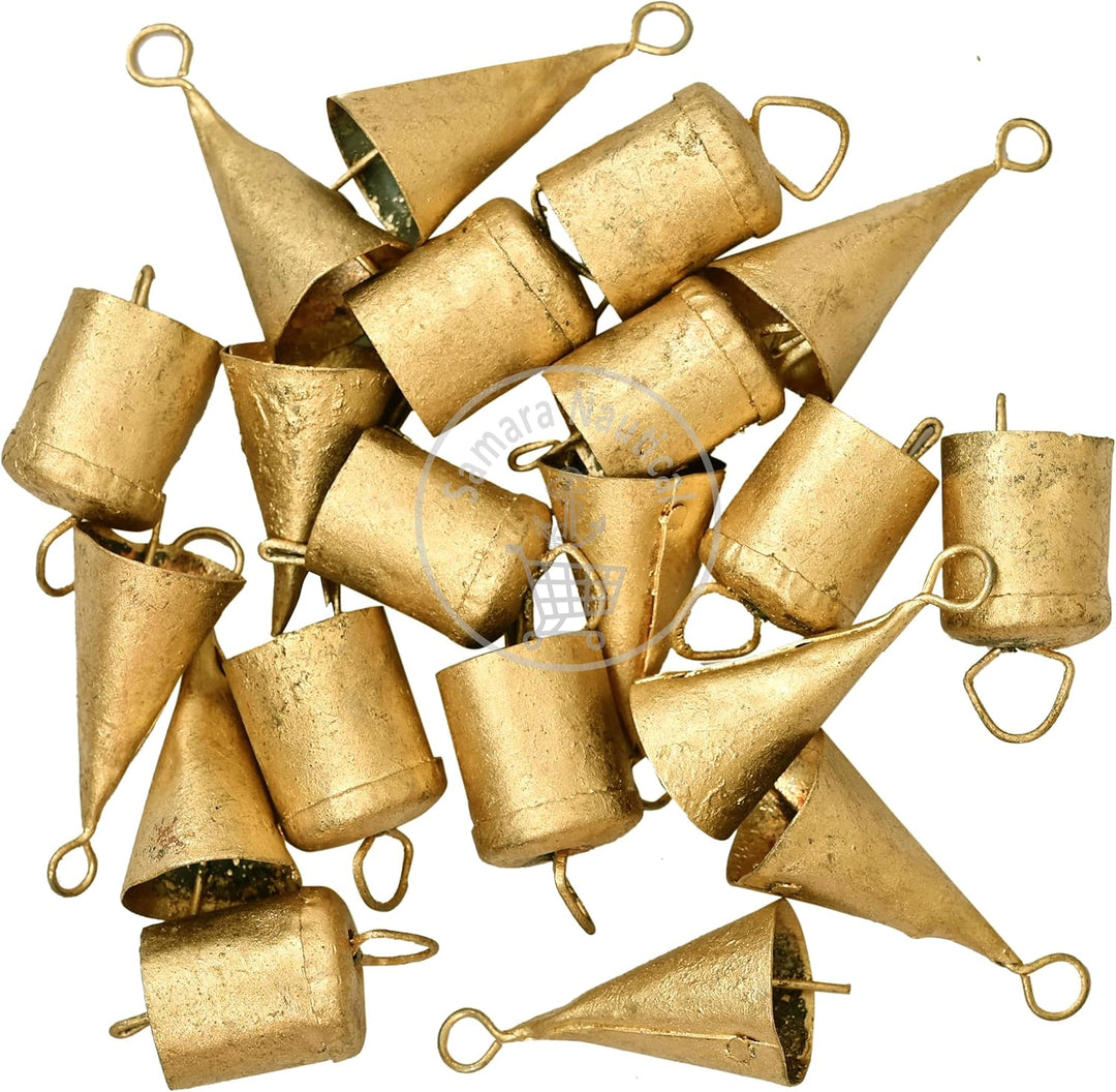 Vintage Rustikale Kuhglocken, Gold, Weihnachtsbaumschmuck, 20 Stück Hexe &amp; Kuhglocken Rustikales Glo