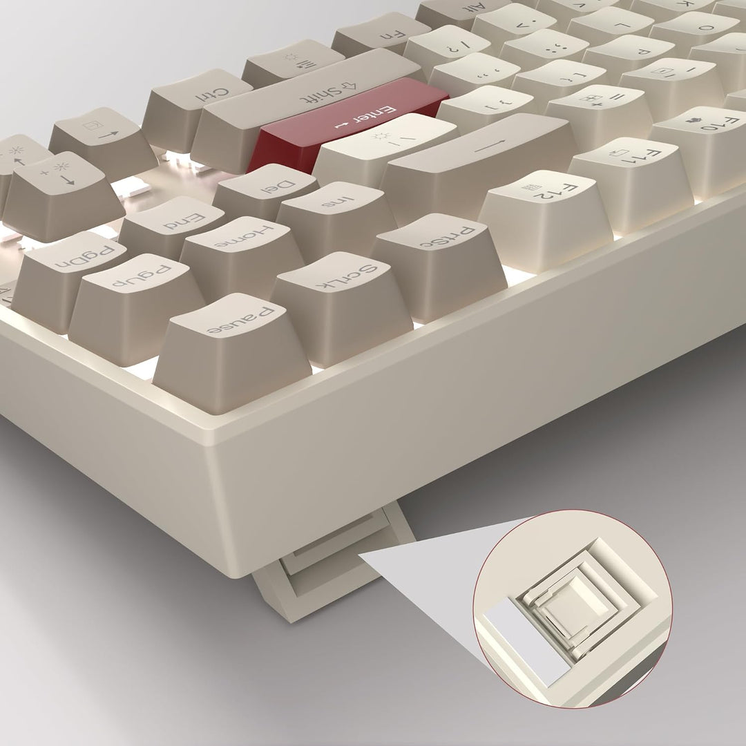 MageGee 75 % mechanische Gaming-Tastatur mit roten Schaltern, LED-blau beleuchtete Tastatur, 87 Tast