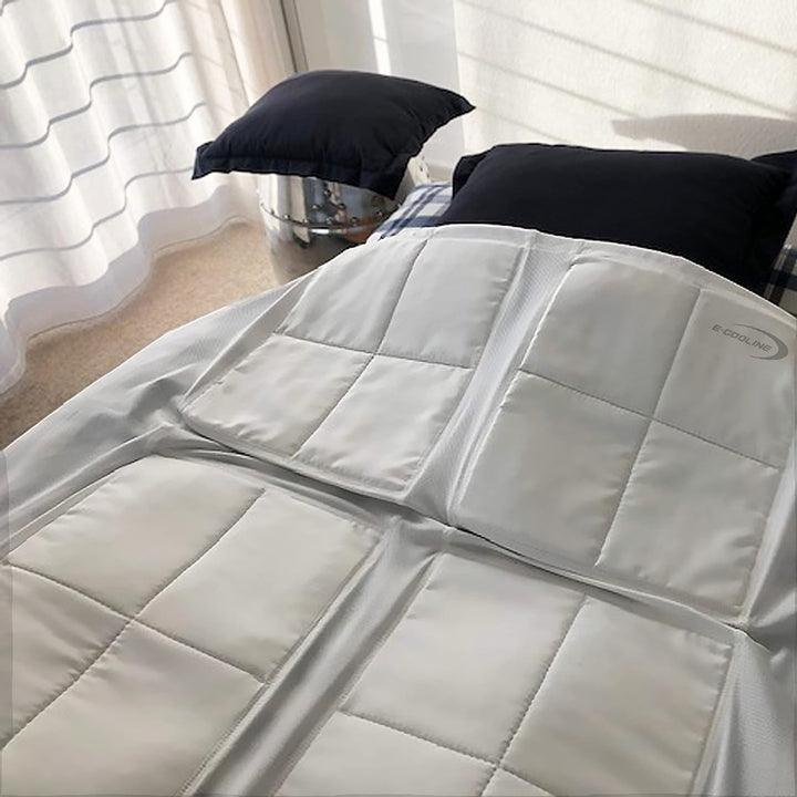 E.COOLINE Kühlende Bettdecke -135x295cm | selbstkühlende Decke für erholsamen Schlaf | kühler Schlaf