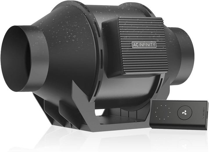 AC Infinity CLOUDLINE H4 – Leises Inline-Lüftersystem 100 mm mit Drehzahlregler, IP65-feuchtigkeitsg