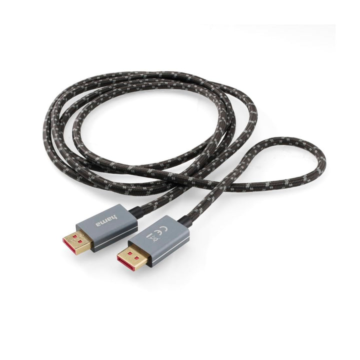 Hama Displayport Kabel 2m lang DP Kabel 1.4 (Display Port Cable mit Ultra HD 8k @ 60 Hz, Monitorkabe