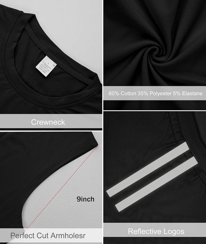 1, 3 or 5er Pack Mens Cotton Gym Tank Tops Workout ärmellose Shirts Athletic Muscle Tank Training Bo