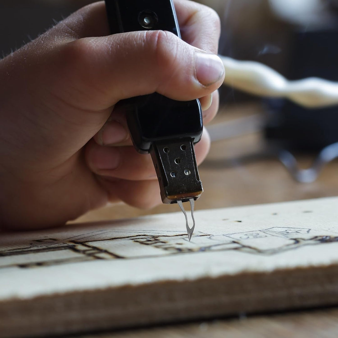 Garneck Holzbrennerstift Brennspitzen mit Drahtspitze Eisenmaterial für Exakte Holzgravur Hitzebestä