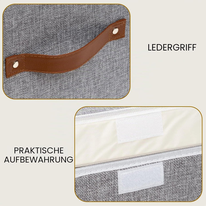 Yawinhe 3 Stück Aufbewahrungsbox mit Deckel, Faltbare Stoffboxen, Waschbare, für Schlafzimmer, Kleid