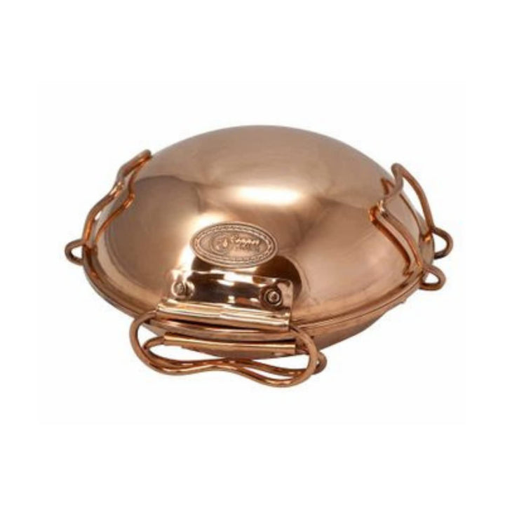 CopperGarden® Cataplana Bräter aus handverzinntem glattem Kupfer mit ca 18 cm Durchmesser I Portugie