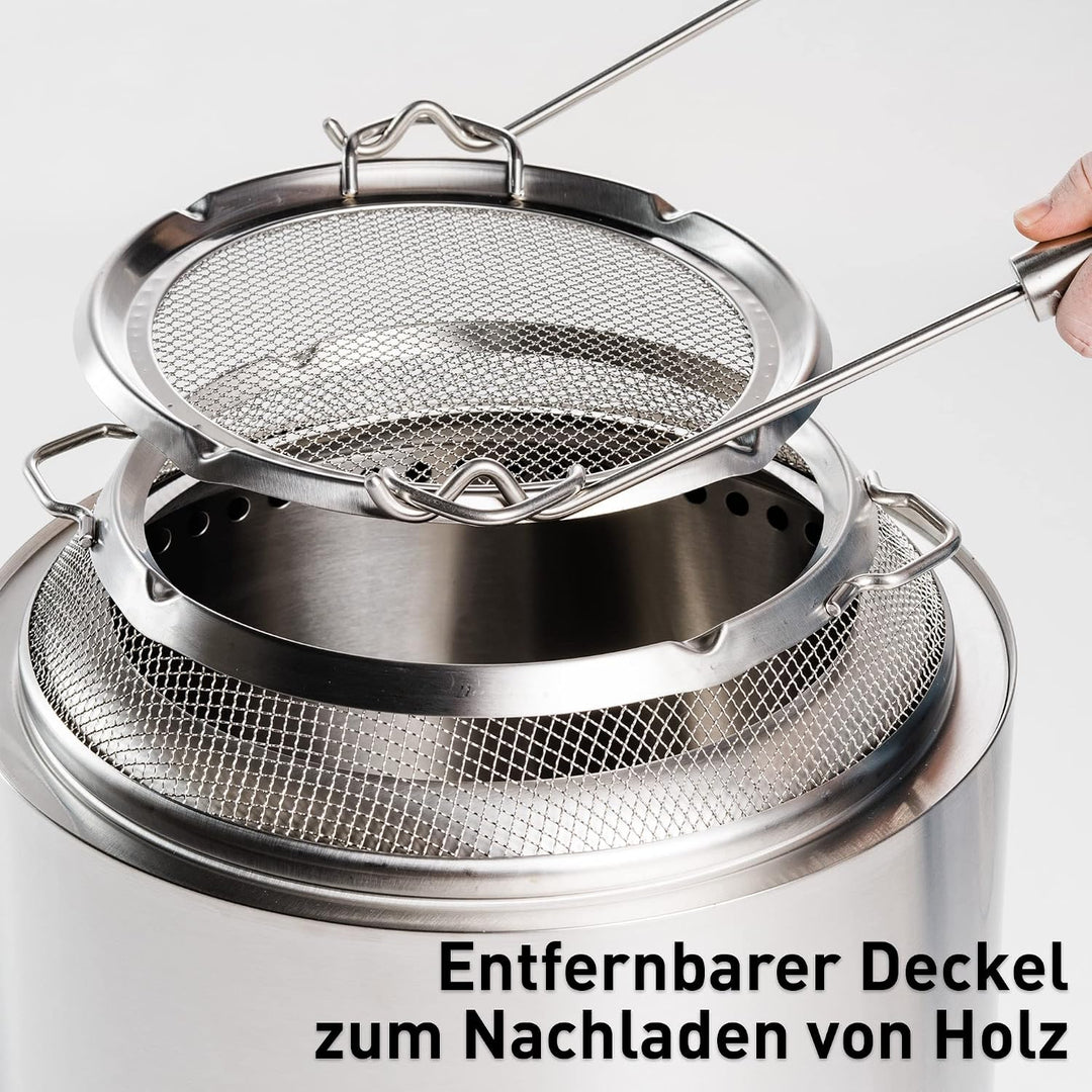 Solo Stove Funkenschutz für Yukon Feuerschale I Feuerschalengitter, Funkenhaube, Feuerstelle Zubehör