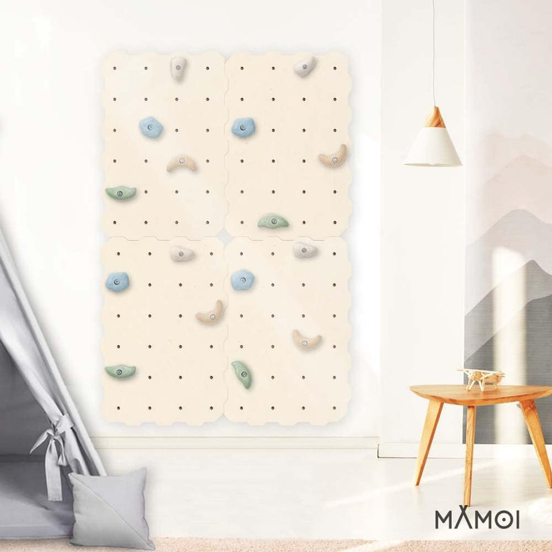 MAMOI® Kletterwand für kinderzimmer, Klettergerüst und spielgeräte Indoor, Klettern mit Klettergriff