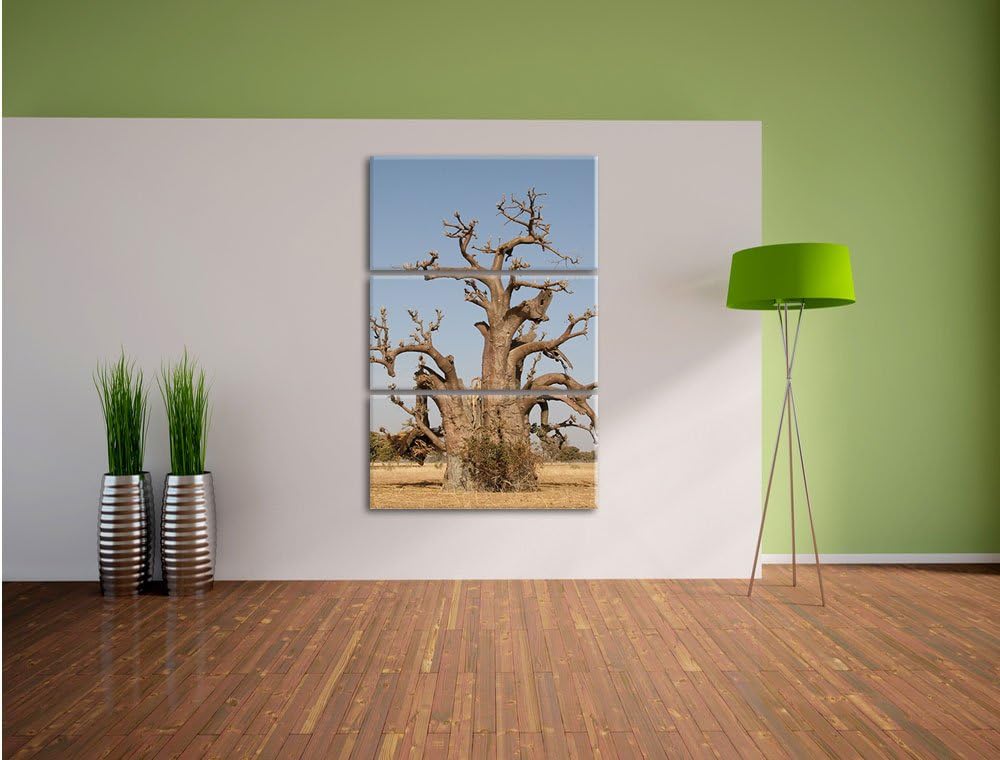Pixxprint vertrockneter Baum in der Savanne als Leinwandbild/Grösse: 3 Teilig (120x80) cm/Wandbild/K