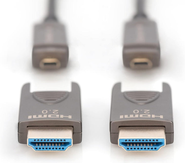 DIGITUS Glasfaser HDMI-Kabel – 20 m – UHD 4k 60Hz – abnehmbare Stecker, 20 m