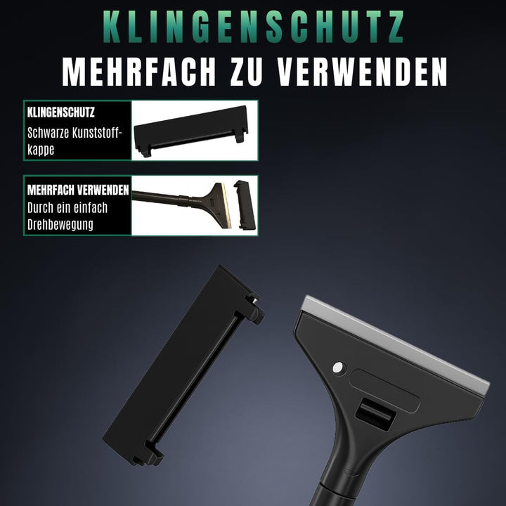 Green Home Farbschaber PREMIUM 30 cm Tapetenschaber [Schnellwechselvorrichtung] - 100 mm inkl. 5 Ers