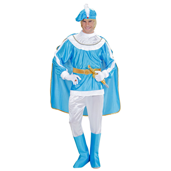 "CHARMING PRINCE" (coat, pants, belt with dagger-holster, boot covers, cape, hat with gem and feathe