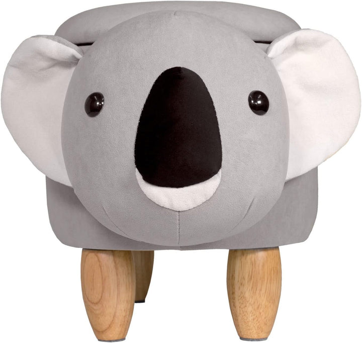SVITA Animal Storage Kinderhocker Tierhocker mit Stauraum gepolsterter Hocker mit Holzbeinen Tier-Mo