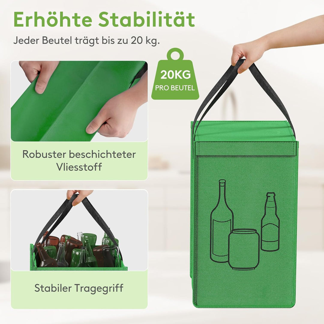 Lifewit Mülltrennsystem mit Deckel für Küche, Altpapier sammelbehälter und Pfandflaschen sammelbehäl