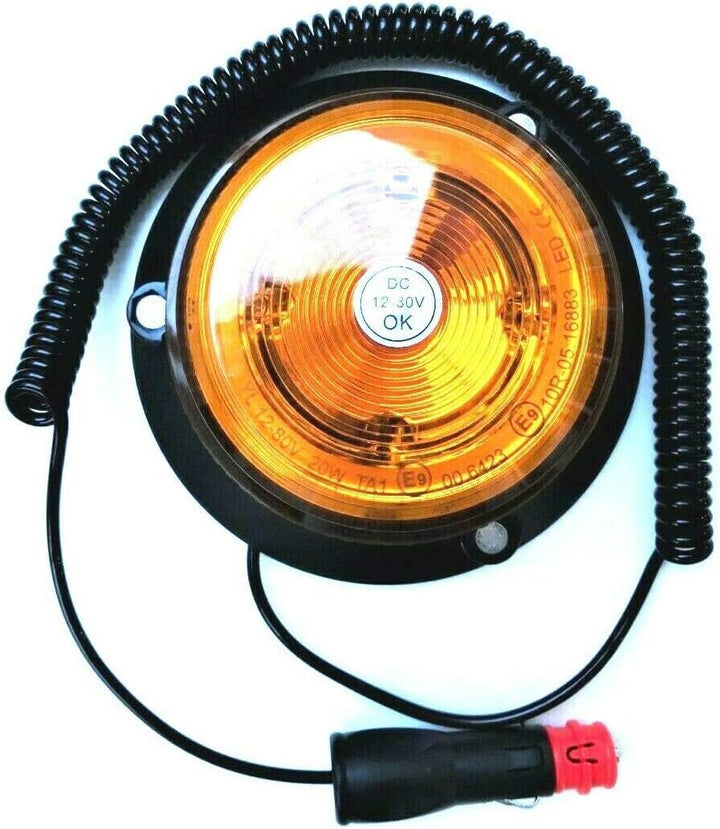 Rundumleuchte LED 4 Blitzmuster 9-80V ECE R65 R10 E9 Magnet für PKW LKW Traktor