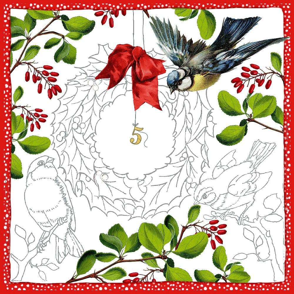 Kreativ-Adventskalender – Nostalgische Weihnachtswelt: 24 Ausmalbilder zum Entspannen und Glücklichs