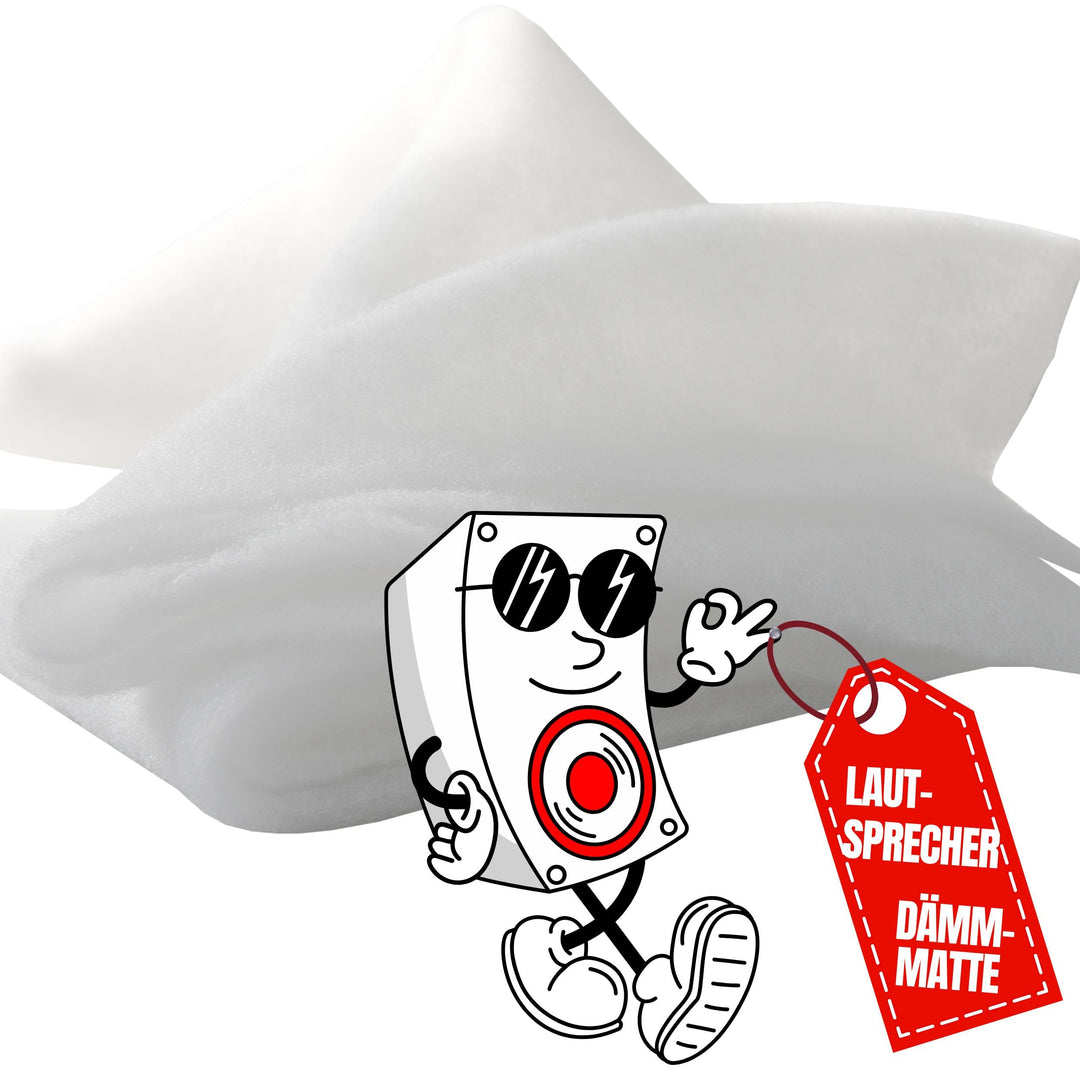 Lautsprecher Dämmung 100x160cm (8mm dick) 80g/m² Dämmwatte Akustik Vlies Dämmmatte Sound Absorber Dä