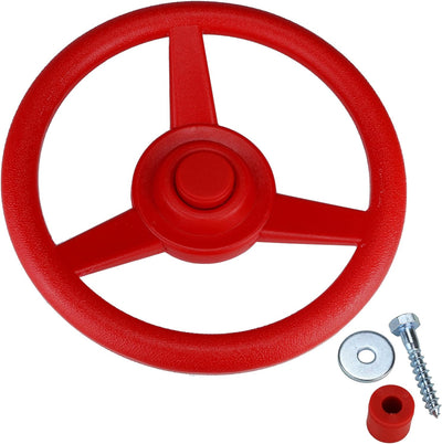 Anschütz Feuerwehr Set für Spielturm Zubehör rot Lenkrad Fernrohr Glocke Telefon Spritze