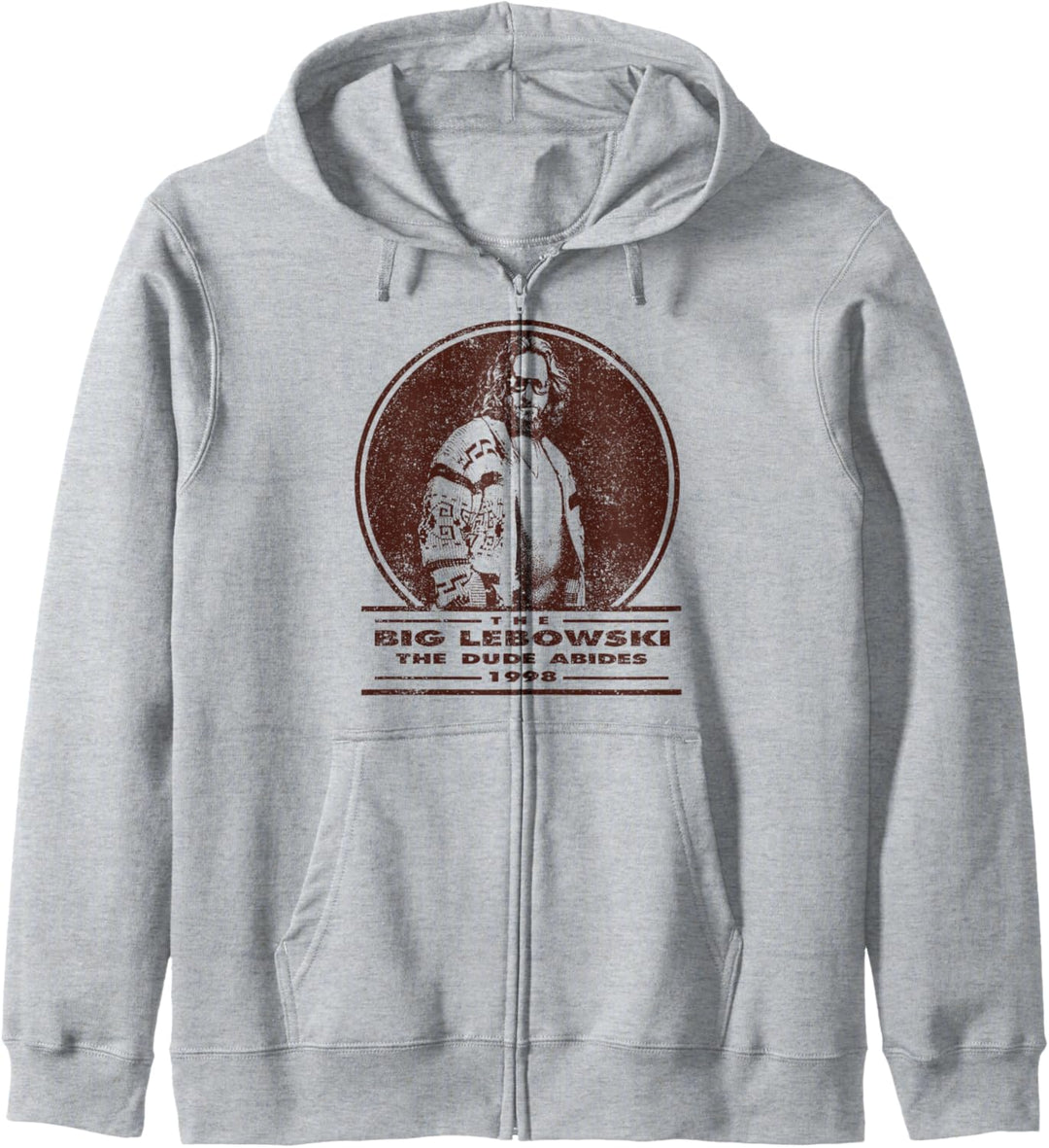 Big Lebowski Distressed Dude Abides Stamp Kapuzenjacke
