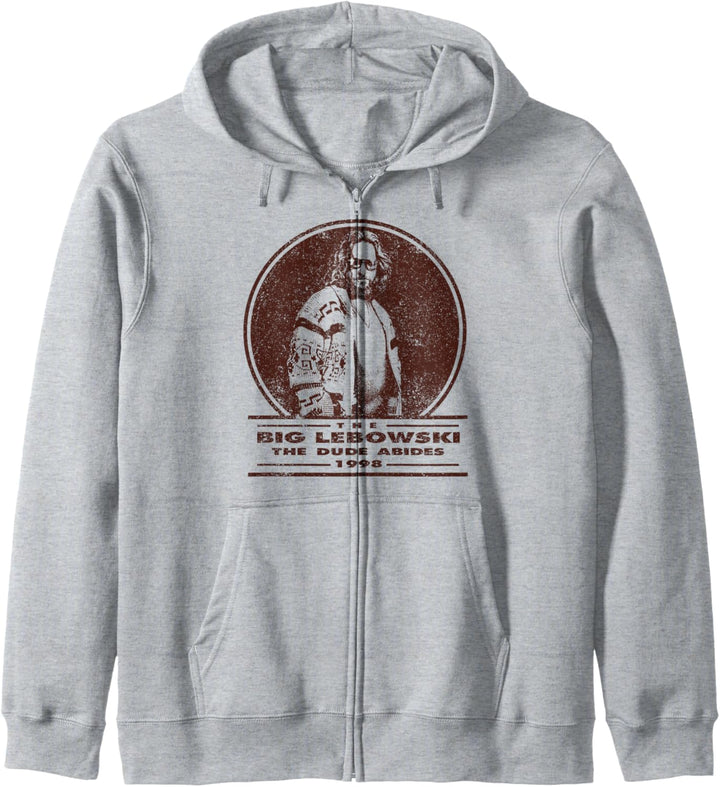 Big Lebowski Distressed Dude Abides Stamp Kapuzenjacke