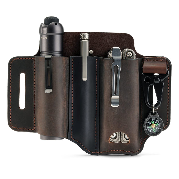 VIPERADE PJ29 EDC Lederscheide, Multitoolscheide/Werkzeuge Holster/Messergürtelscheide/Taschenlampen