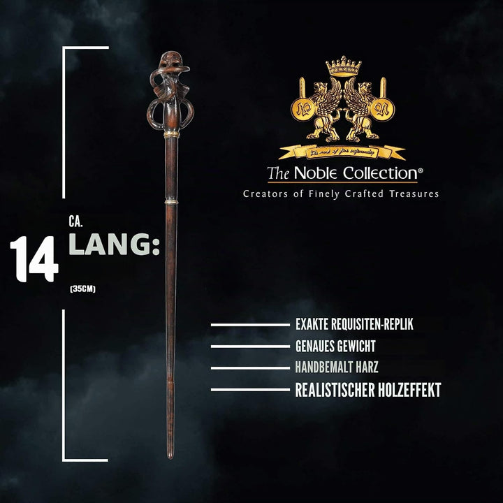 Death The Noble Collection Eater Swirl Character Wand - 14in (35cm) Wizarding World Wand with Name T