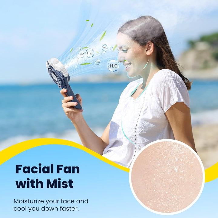 HandFan Handventilator Akku Tragbarer USB Ventilator Elektrischer 17ML Wassertank Mini Lüfter Batter