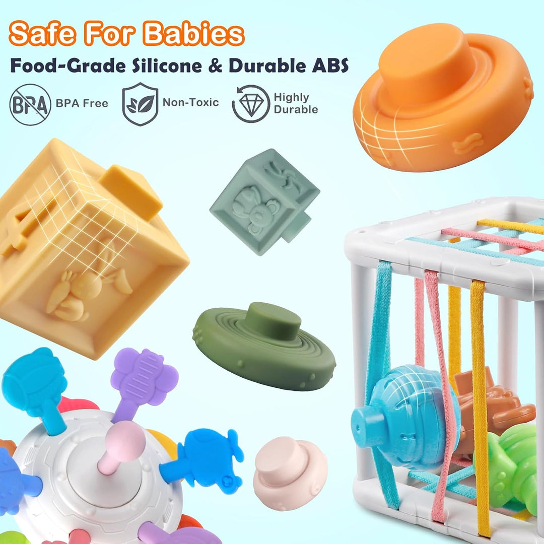 Aliex Baby Spielzeug, Montessori Babyspielzeug – Motorikspielzeug | Stapelturm | Stapelsteine | Moto