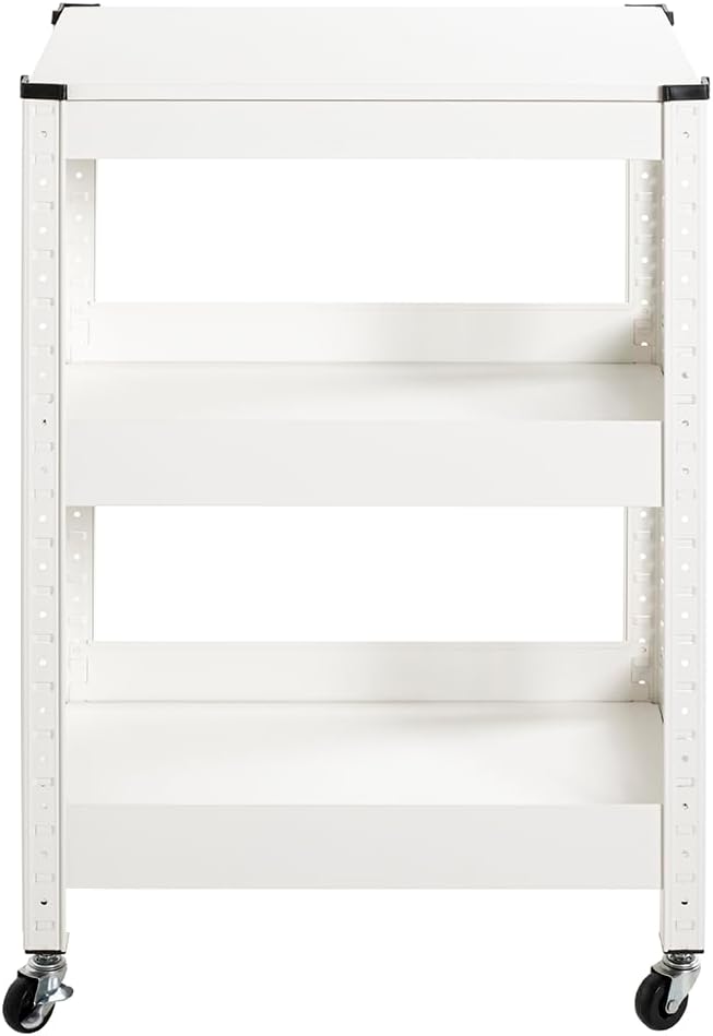 HAKU Möbel Servierwagen, weiss, Metall - Masse: B 50 x H 75 x T 32 cm, Style: Modern, Weiß