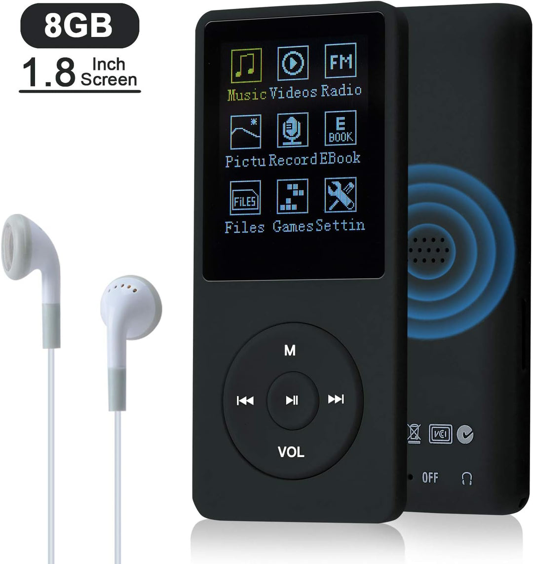 COVVY 8GB Tragbare MP3 Musik Player, Support bis zu 64GB SD Speicherkarte, Lossless Sound HiFi MP3 P