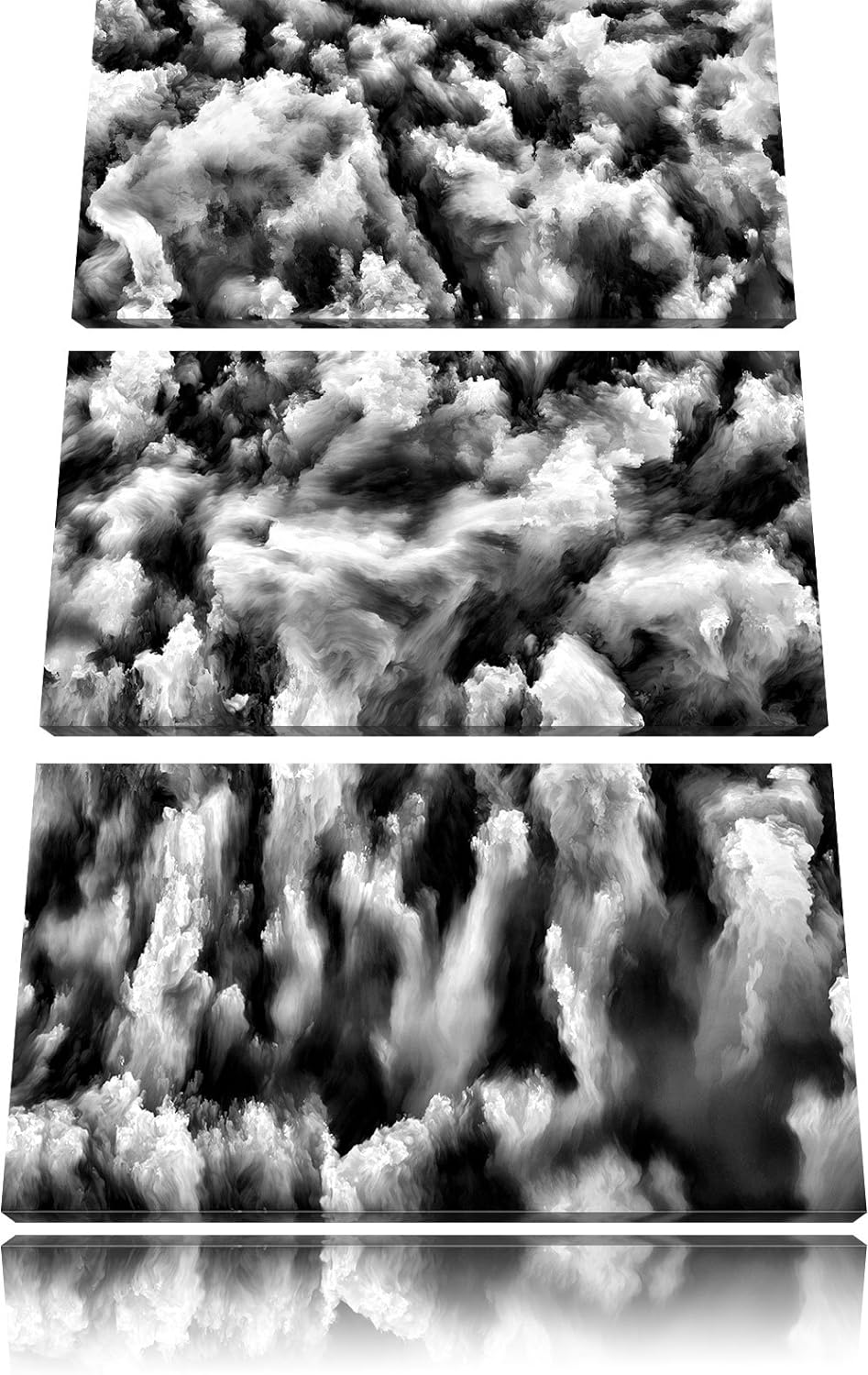 Pixxprint Monocrome, Farbflash Holi 3-Teiler Leinwandbild 120x80 Bild auf Leinwand