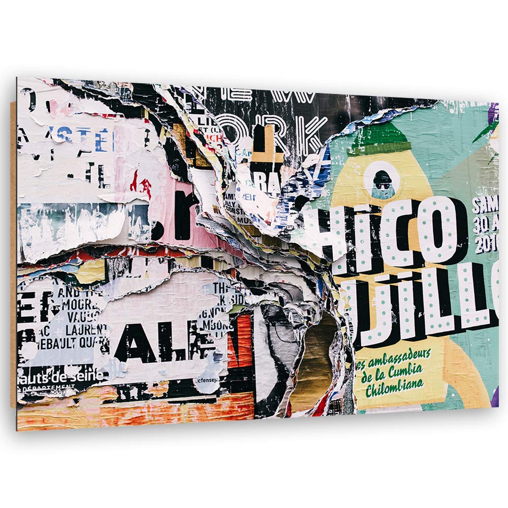 Wandbild abstrakt Modern Deko Kunst Bilder Street Art Grau 90x60 cm M14506 90x60 cm, M14506 90x60 cm