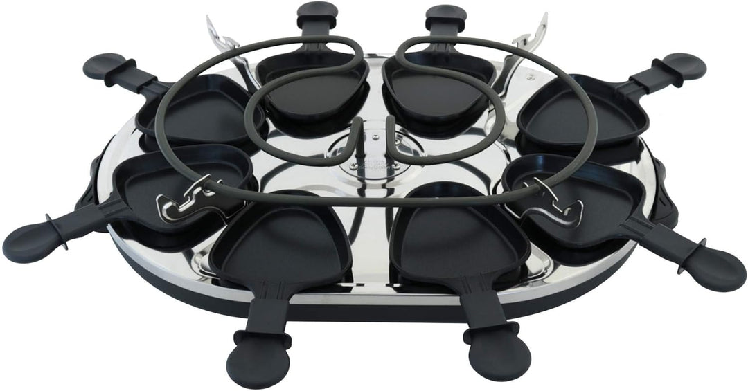 Raclette für 8 Personen Tischgrill Raclettegrill Party Sylvester Pfännchen